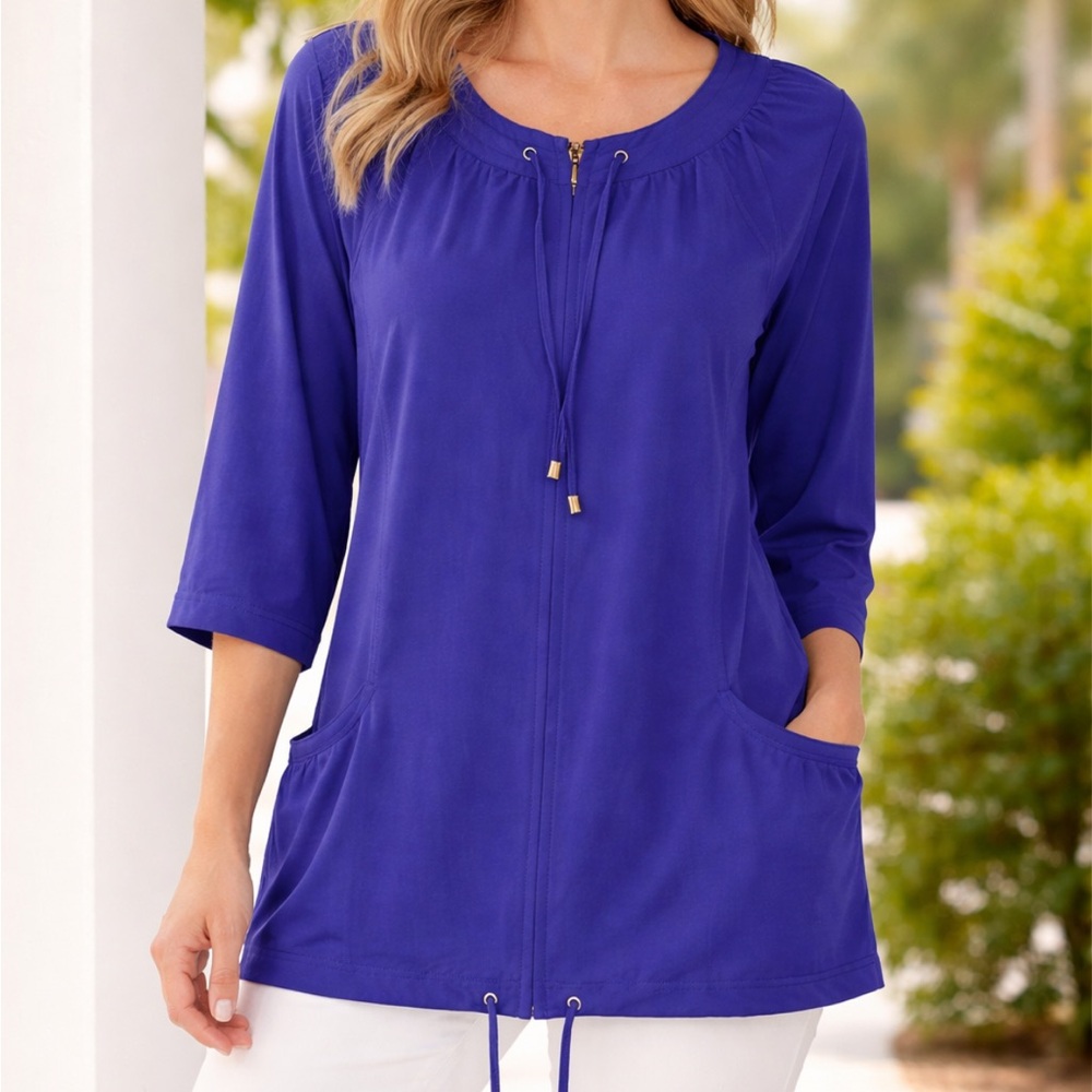NWT Chico's Zenergy Neema Seabright Polynesian Purple Jacket